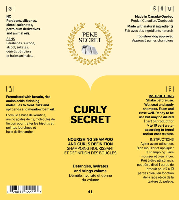 Shampoing naturel pour chien et chat CURLY SECRET