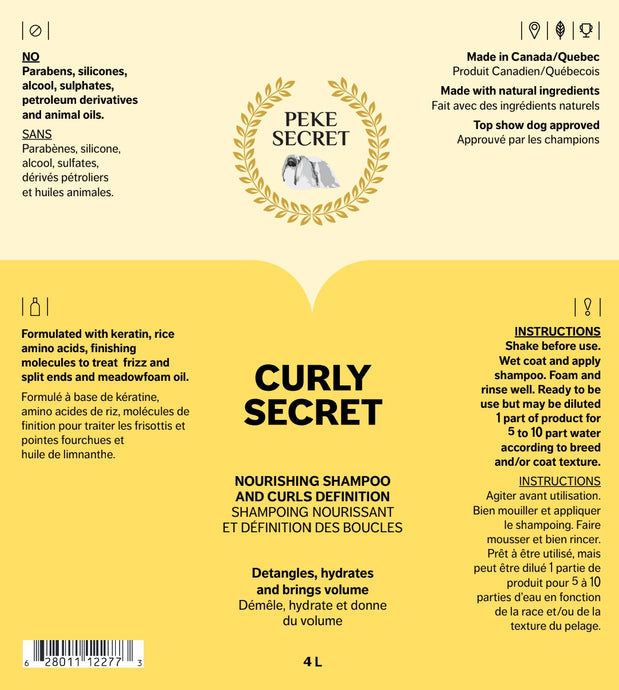 CURLY SECRET natural shampoo for cats and dogs