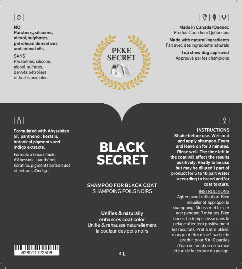 BLACK SECRET natural shampoo for cats and dogs